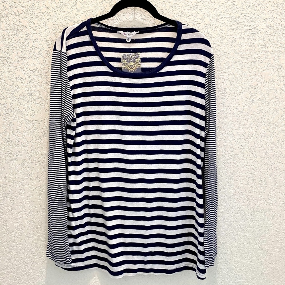 Athleta Long Sleeved Striped Tee